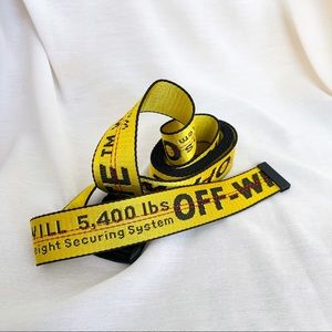 NWT Off-White Industrial Belt Yellow Black